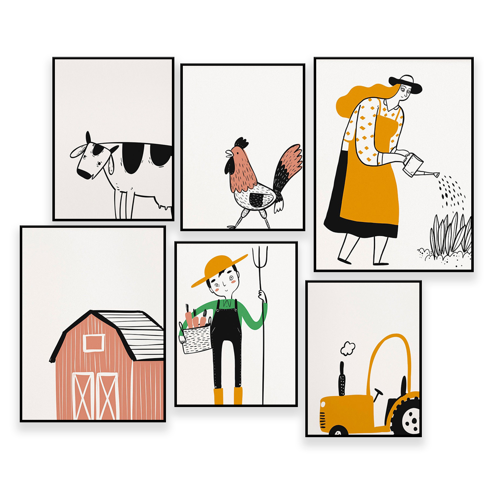 Agriculture Gallery Wall – 4-H – Agriculture Farming Cartoon Bewertung und Preis